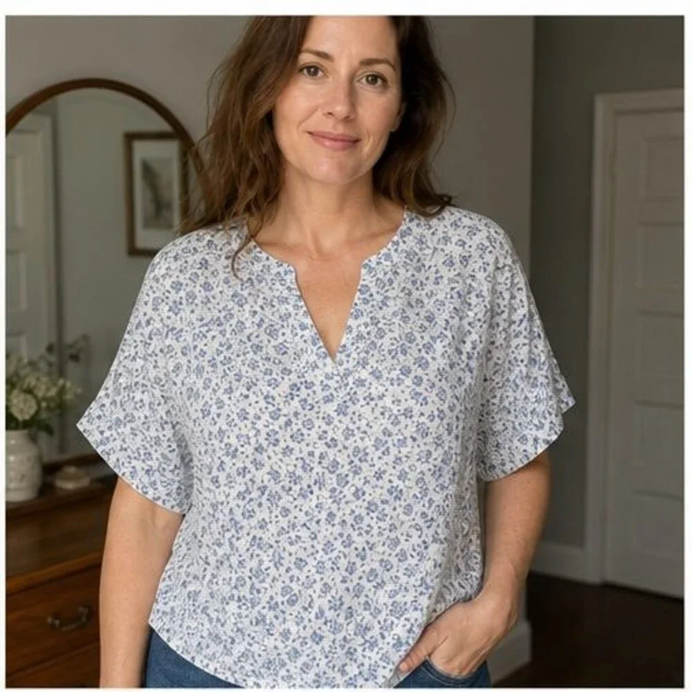 Sage V Neck Top